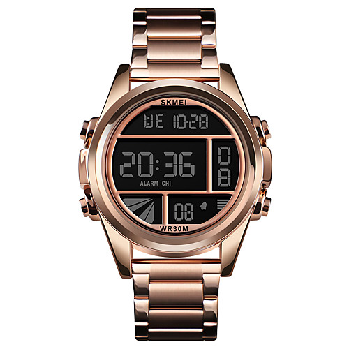SKMEI Men's Sport Watch Wrist Watch Digital Watch Digital Stainless Steel Black / Blue / Silver 30 m Water Resistant / Waterproof Alarm Calendar / date / day Digital Luxury Fashion - Blue Rose Gold
SKMEI Men's Sport Watch Wrist Watch Digital Watch Digital Stainless Steel Black / Blue / Silver 30 m Water Resistant / Waterproof Alarm Calendar / date / day Digital Luxury Fashion - Blue Rose Gold