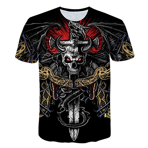 Men's Daily Club Basic / Street chic T-shirt - Color Block / 3D / Skull Print Round Neck Black XXXL / Short Sleeve
Men's Daily Club Basic / Street chic T-shirt - Color Block / 3D / Skull Print Round Neck Black XXXL / Short Sleeve