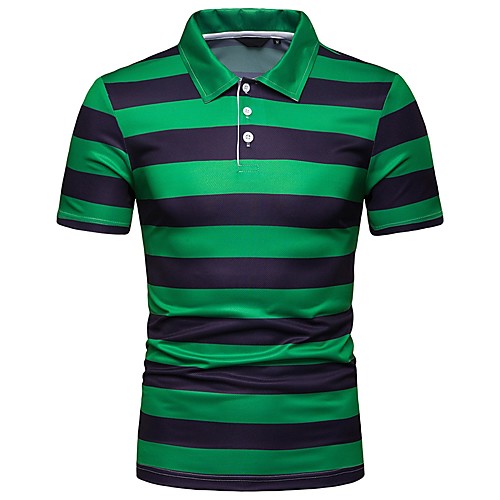 Men's Daily EU / US Size Slim Polo - Striped Shirt Collar Green L / Short Sleeve
Men's Daily EU / US Size Slim Polo - Striped Shirt Collar Green L / Short Sleeve