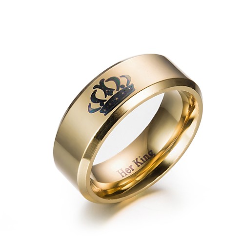 Men's Ring Promise Ring Steel Stainless Crown Cheap Ring Jewelry Gold / Black For Engagement Gift Ceremony 6 / 7 / 8 / 9 / 10
Men's Ring Promise Ring Steel Stainless Crown Cheap Ring Jewelry Gold / Black For Engagement Gift Ceremony 6 / 7 / 8 / 9 / 10