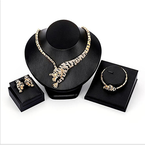 Women's Cubic Zirconia Classic Jewelry Set Gold Plated Tiger Fashion Include Bridal Jewelry Sets Gold For Wedding Party
Women's Cubic Zirconia Classic Jewelry Set Gold Plated Tiger Fashion Include Bridal Jewelry Sets Gold For Wedding Party