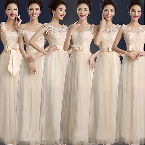 A-Line One Shoulder Floor Length Tulle Bridesmaid Dress with Lace by LAN TING Express
A-Line One Shoulder Floor Length Tulle Bridesmaid Dress with Lace by LAN TING Express