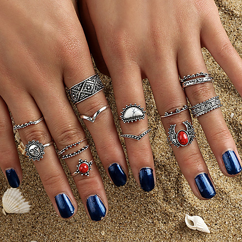 Жен. Красный геометрический Кольцо Ring Set Загар и защита от солнца Цветы модный Этнический Мода Богемный Модные кольца Бижутерия Серебряный Назначение / 14pcs
Жен. Красный геометрический Кольцо Ring Set Загар и защита от солнца Цветы модный Этнический Мода Богемный Модные кольца Бижутерия Серебряный Назначение / 14pcs