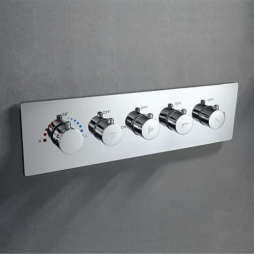 Faucet accessory - Superior Quality - Contemporary Brass Thermostatic Control Valve - Finish - Chrome
Faucet accessory - Superior Quality - Contemporary Brass Thermostatic Control Valve - Finish - Chrome