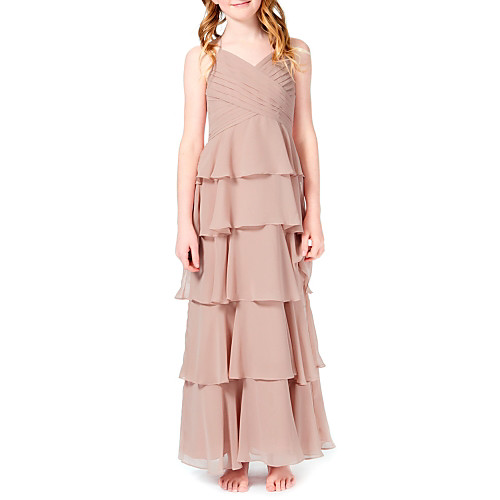 A-Line Halter Neck Ankle Length Chiffon Junior Bridesmaid Dress with Cascading Ruffles by LAN TING BRIDE
A-Line Halter Neck Ankle Length Chiffon Junior Bridesmaid Dress with Cascading Ruffles by LAN TING BRIDE