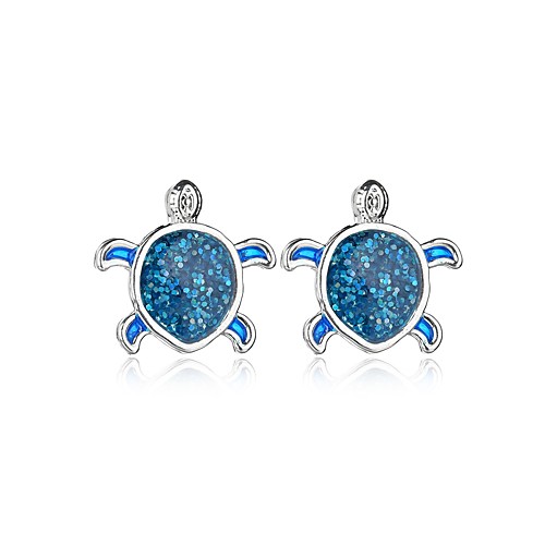 Women's Stud Earrings Turtle Aquarius Simple European Trendy Cute Druzy Silver Earrings Jewelry Blue For Daily Going out 1 Pair
Women's Stud Earrings Turtle Aquarius Simple European Trendy Cute Druzy Silver Earrings Jewelry Blue For Daily Going out 1 Pair