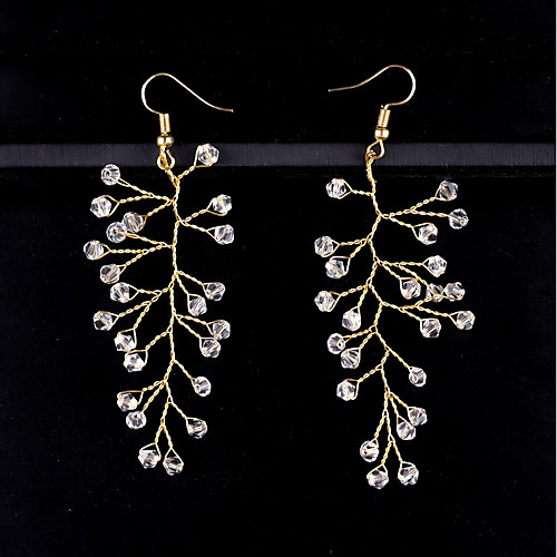Women's Clear Crystal Earrings Stylish Imitation Diamond Earrings Jewelry Gold / Silver For Wedding Party 1 Pair
Women's Clear Crystal Earrings Stylish Imitation Diamond Earrings Jewelry Gold / Silver For Wedding Party 1 Pair