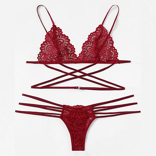 Women's Lace Wireless Strapped Padless Triangle Cup Bras & Panties Sets Super Sexy Green White Red
Women's Lace Wireless Strapped Padless Triangle Cup Bras & Panties Sets Super Sexy Green White Red