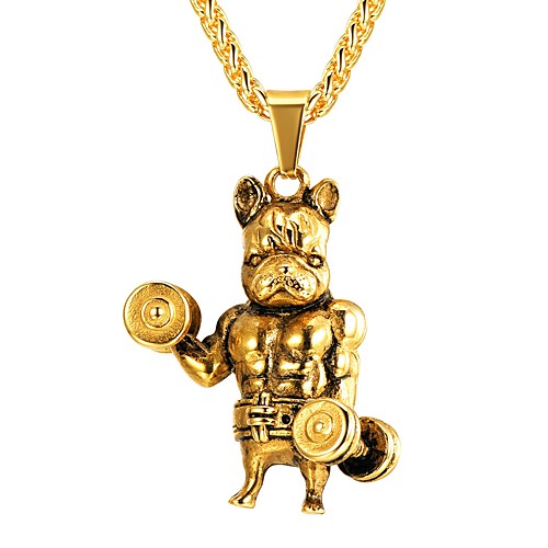Men's Pendant Necklace franco chain Dog Hyperbole Fashion Steel Stainless Gold Silver 55 cm Necklace Jewelry 1pc For Gift Daily
Men's Pendant Necklace franco chain Dog Hyperbole Fashion Steel Stainless Gold Silver 55 cm Necklace Jewelry 1pc For Gift Daily