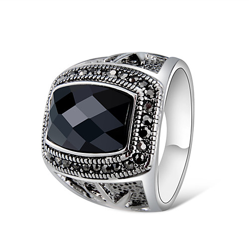 Men's Couple's Black Crystal Retro Statement Ring Ring Signet Ring Silver Plated Artistic Unique Design Trendy Military Ring Jewelry Silver For Party Professional Bar 8 / 9 / 10 / 11
Men's Couple's Black Crystal Retro Statement Ring Ring Signet Ring Silver Plated Artistic Unique Design Trendy Military Ring Jewelry Silver For Party Professional Bar 8 / 9 / 10 / 11