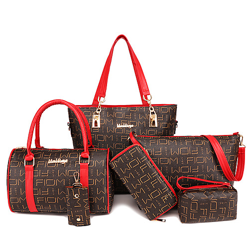 Women's Zipper PU Bag Set Bag Sets Geometric 6 Pieces Purse Set Black / Red / Beige / Fall & Winter
Women's Zipper PU Bag Set Bag Sets Geometric 6 Pieces Purse Set Black / Red / Beige / Fall & Winter