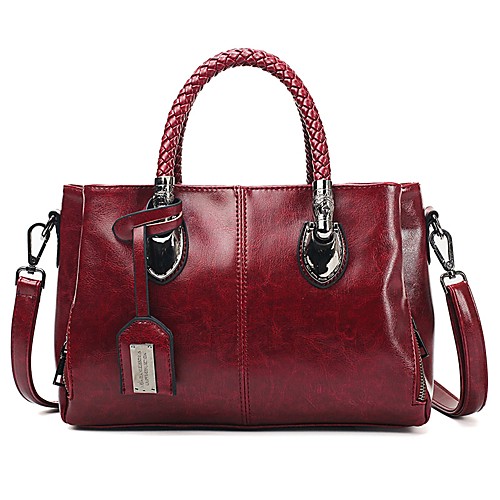 Women's Buttons / Zipper PU Tote Solid Color Black / Brown / Blue / Fall & Winter
Women's Buttons / Zipper PU Tote Solid Color Black / Brown / Blue / Fall & Winter