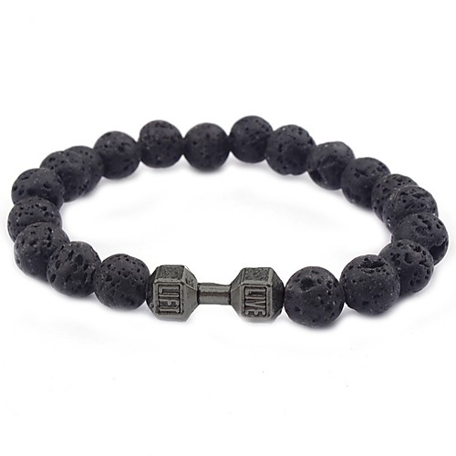 Men's Silver Gold Black Natural Stone Bead Bracelet Vintage Style Letter Chakra Trendy Hip-Hop equilibrio Stone Bracelet Jewelry Gold / Black / Silver For Wedding Ceremony
Men's Silver Gold Black Natural Stone Bead Bracelet Vintage Style Letter Chakra Trendy Hip-Hop equilibrio Stone Bracelet Jewelry Gold / Black / Silver For Wedding Ceremony