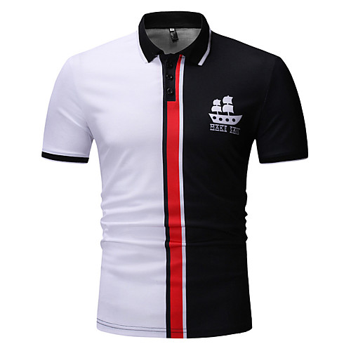 Men's Daily Weekend Basic Cotton T-shirt - Geometric / Color Block Print Shirt Collar Black XL / Short Sleeve
Men's Daily Weekend Basic Cotton T-shirt - Geometric / Color Block Print Shirt Collar Black XL / Short Sleeve