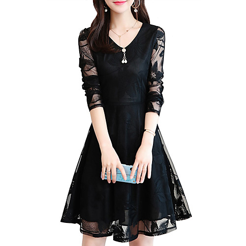 Women's Basic A Line Dress - Solid Colored Lace Blue Black Pink XXXL XXXXL XXXXXL
Women's Basic A Line Dress - Solid Colored Lace Blue Black Pink XXXL XXXXL XXXXXL