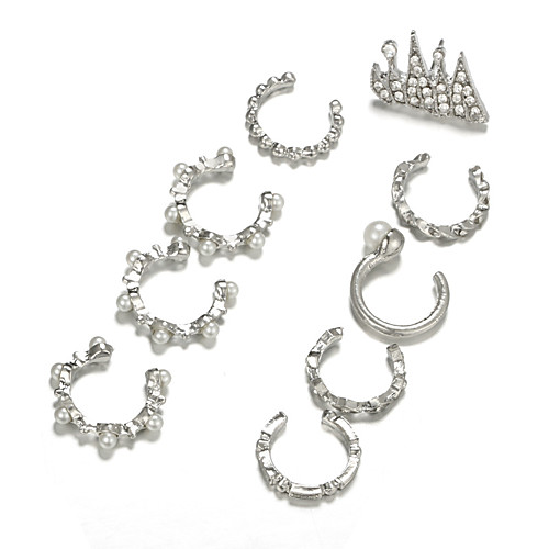 Women's Earrings Classic Mini Earrings Jewelry Silver For Christmas Party Anniversary Carnival Festival 9pcs
Women's Earrings Classic Mini Earrings Jewelry Silver For Christmas Party Anniversary Carnival Festival 9pcs