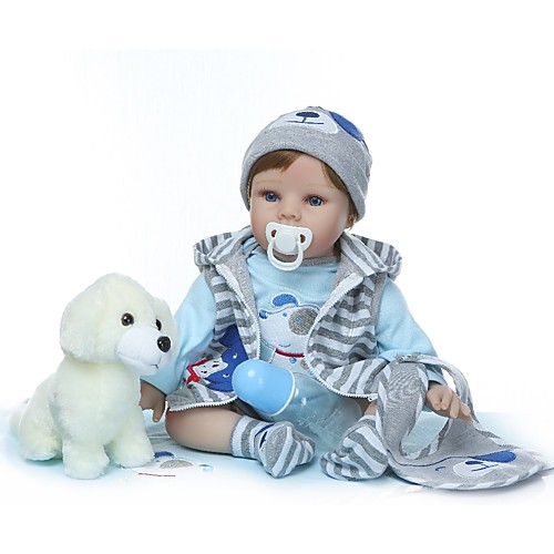 NPKCOLLECTION 24 inch Reborn Doll Baby Boy Reborn Toddler Doll Gift Hand Made Artificial Implantation Blue Eyes with Clothes and Accessories for Girls' Birthday and Festival Gifts / Vinyl
NPKCOLLECTION 24 inch Reborn Doll Baby Boy Reborn Toddler Doll Gift Hand Made Artificial Implantation Blue Eyes with Clothes and Accessories for Girls' Birthday and Festival Gifts / Vinyl