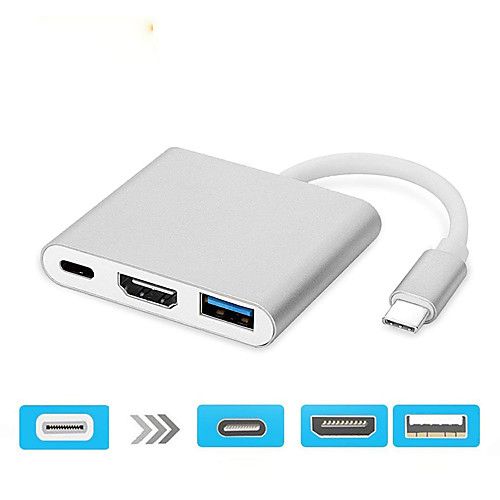 

OTG / DP / VGA Адаптер USB-кабеля Все в одном Адаптер Назначение Macbook 20 cm Назначение Пластиковые & Металл / ABS PC
