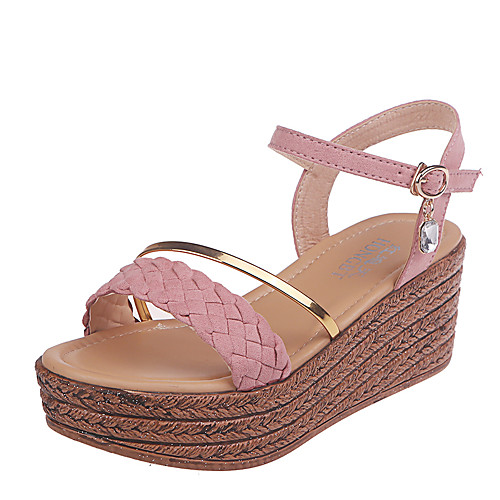 Women's Suede Summer Casual Sandals Wedge Heel Rhinestone Black / Beige / Pink / Color Block
Women's Suede Summer Casual Sandals Wedge Heel Rhinestone Black / Beige / Pink / Color Block