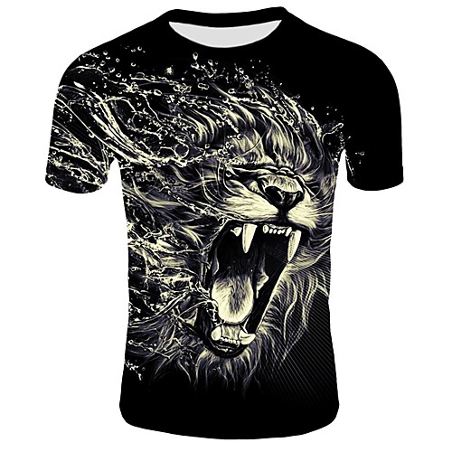 Men's Plus Size Cotton T-shirt - Geometric / Animal Print Round Neck Black XXL
Men's Plus Size Cotton T-shirt - Geometric / Animal Print Round Neck Black XXL