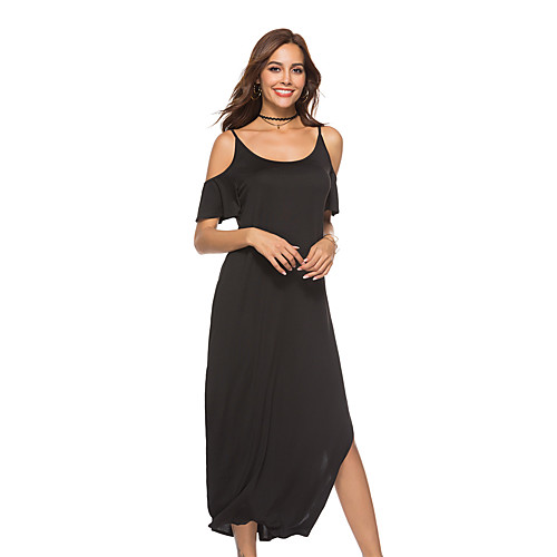 Жен. Винтаж Элегантный стиль Футболка Туника Платье - Однотонный, С разрезами Макси
Жен. Винтаж Элегантный стиль Футболка Туника Платье - Однотонный, С разрезами Макси