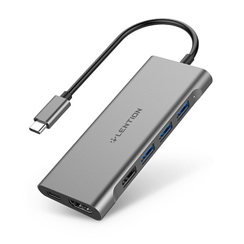 LENTION CB-TP-C36HCR USB 3.0 Тип C to HDMI 2.0 / Thunderbolt / USB 2.0 / USB 3.0 / SD-карта USB-концентратор 8 Порты Высокая скорость / LED индикатор / С чтения карт (ы) / Функция поддержки питания
LENTION CB-TP-C36HCR USB 3.0 Тип C to HDMI 2.0 / Thunderbolt / USB 2.0 / USB 3.0 / SD-карта USB-концентратор 8 Порты Высокая скорость / LED индикатор / С чтения карт (ы) / Функция поддержки питания