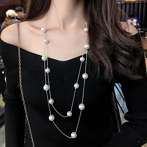 Women's Necklace Layered Necklace Long Necklace Gold Silver Coffee 86 cm Necklace Jewelry 1pc For Daily School Street Holiday Festival
Women's Necklace Layered Necklace Long Necklace Gold Silver Coffee 86 cm Necklace Jewelry 1pc For Daily School Street Holiday Festival