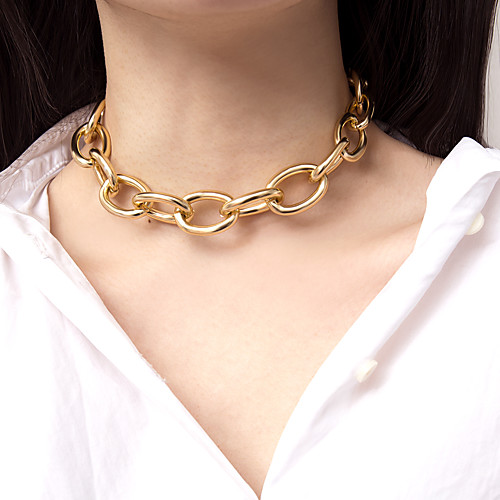 Women's Choker Necklace Necklace Romantic Fashion Elegant Aluminum Gold Silver 30 cm Necklace Jewelry 1pc For Gift Daily Carnival Holiday Festival
Women's Choker Necklace Necklace Romantic Fashion Elegant Aluminum Gold Silver 30 cm Necklace Jewelry 1pc For Gift Daily Carnival Holiday Festival