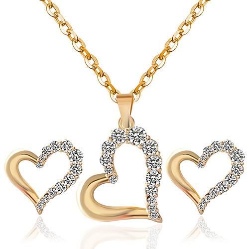 Women's Bridal Jewelry Sets Heart Romantic Sweet Earrings Jewelry Gold For Wedding Party 1 set
Women's Bridal Jewelry Sets Heart Romantic Sweet Earrings Jewelry Gold For Wedding Party 1 set