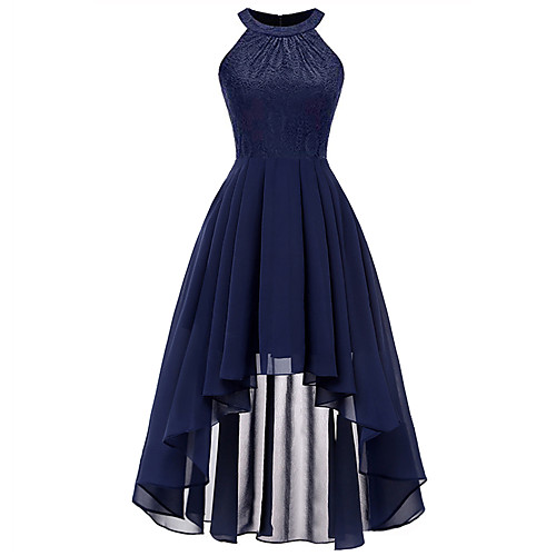 Casual Dress Mermaid / Trumpet Jewel Neck Ankle Length / Asymmetrical Chiffon / Lace Dress with Draping / Lace Insert by LAN TING Express
Casual Dress Mermaid / Trumpet Jewel Neck Ankle Length / Asymmetrical Chiffon / Lace Dress with Draping / Lace Insert by LAN TING Express