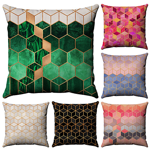 6 pcs Cotton / Linen Pillow Case, Geometic Fashion Printing Geometric Patterned
6 pcs Cotton / Linen Pillow Case, Geometic Fashion Printing Geometric Patterned
