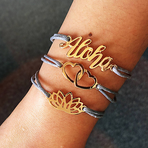 3pcs Women's Layered Vintage Bracelet Earrings / Bracelet Loom Bracelet Alphabet Shape Heart Lotus Simple Classic Vintage Fashion Elegant Bracelet Jewelry Gold For Daily School Street Holiday Festival
3pcs Women's Layered Vintage Bracelet Earrings / Bracelet Loom Bracelet Alphabet Shape Heart Lotus Simple Classic Vintage Fashion Elegant Bracelet Jewelry Gold For Daily School Street Holiday Festival