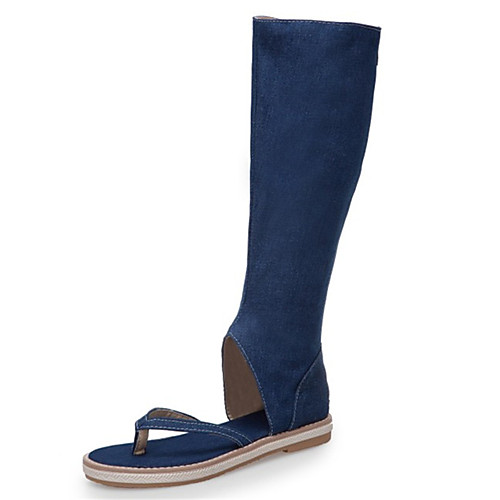 Women's Sandals Knee High Boots Flat Heel Open Toe Denim Knee High Boots Spring & Summer Black / Light Blue / Dark Blue
Women's Sandals Knee High Boots Flat Heel Open Toe Denim Knee High Boots Spring & Summer Black / Light Blue / Dark Blue