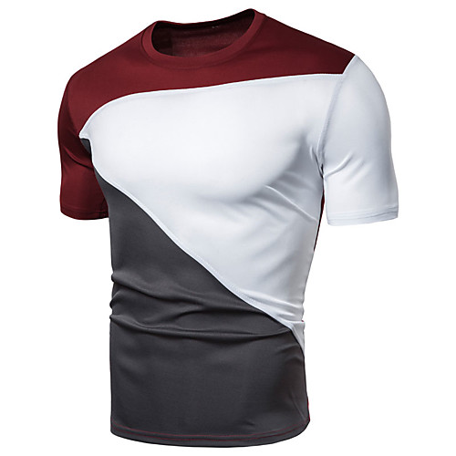 Men's Sports Bike Daily Wear Basic EU / US Size T-shirt - Solid Colored / Color Block Patchwork V Neck Black / Short Sleeve
Men's Sports Bike Daily Wear Basic EU / US Size T-shirt - Solid Colored / Color Block Patchwork V Neck Black / Short Sleeve