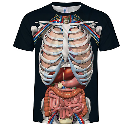 Men's EU / US Size T-shirt - Color Block / 3D / Skull Print Round Neck Black XXXXL
Men's EU / US Size T-shirt - Color Block / 3D / Skull Print Round Neck Black XXXXL