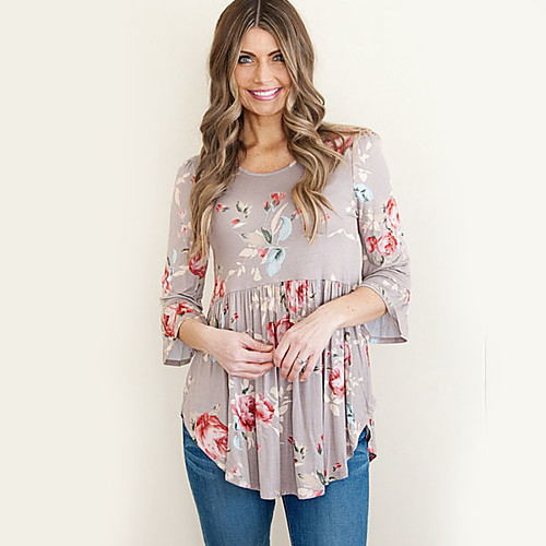 Жен. С принтом Футболка Цветочный принт Серый L
Жен. С принтом Футболка Цветочный принт Серый L