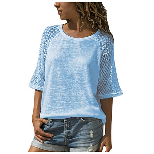 2019 New Arrival T-shirts Women's Plus Size T-shirt - Solid Colored Lace Camisas Mujer Chemise Femme White XXXL
2019 New Arrival T-shirts Women's Plus Size T-shirt - Solid Colored Lace Camisas Mujer Chemise Femme White XXXL