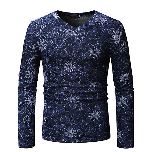 Men's EU / US Size Cotton T-shirt - Geometric / Color Block / Graphic Print Round Neck Blue L
Men's EU / US Size Cotton T-shirt - Geometric / Color Block / Graphic Print Round Neck Blue L