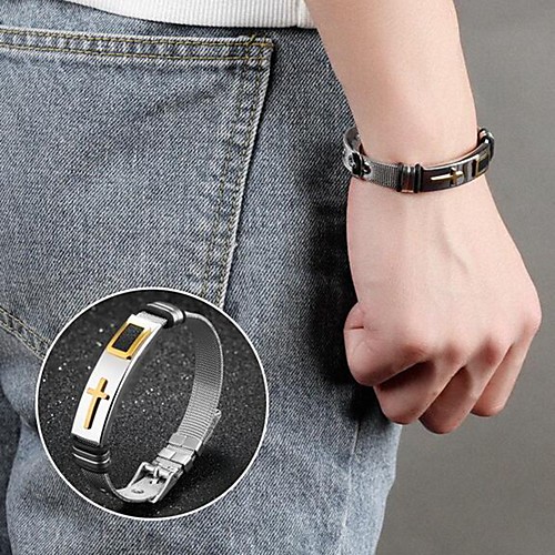 Муж. звездная пыль Поперечный крест Браслет Нержавеющая сталь Крест Панк Браслеты Бижутерия Черный / Серебряный Назначение Повседневные
Муж. звездная пыль Поперечный крест Браслет Нержавеющая сталь Крест Панк Браслеты Бижутерия Черный / Серебряный Назначение Повседневные