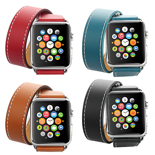 

Ремешок для часов для Apple Watch Series 4/3/2/1 Apple Классическая застежка / Кожаный ремешок Натуральная кожа Повязка на запястье