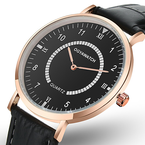 Men's Dress Watch Quartz Leather Black Casual Watch Analog Fashion - Black One Year Battery Life / Stainless Steel
Men's Dress Watch Quartz Leather Black Casual Watch Analog Fashion - Black One Year Battery Life / Stainless Steel