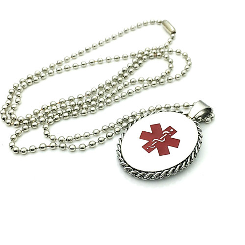Men's Women's Pendant Necklace Stainless Steel Red / White 65 cm Necklace Jewelry 1pc For Daily
Men's Women's Pendant Necklace Stainless Steel Red / White 65 cm Necklace Jewelry 1pc For Daily
