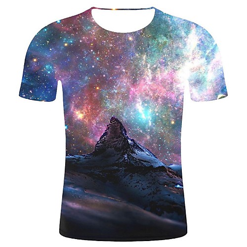 Men's 3D Print / Galaxy Plus Size Cotton T-shirt - Galaxy / 3D / Graphic Print Round Neck Rainbow XXL
Men's 3D Print / Galaxy Plus Size Cotton T-shirt - Galaxy / 3D / Graphic Print Round Neck Rainbow XXL