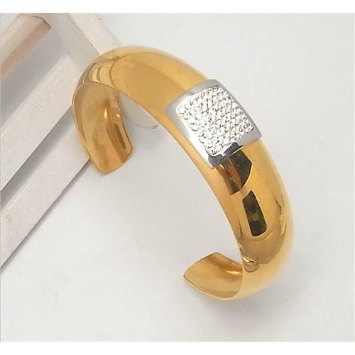 Women's Cubic Zirconia Classic Cuff Bracelet Lucky Stylish Bracelet Jewelry Gold / Silver / Purple For Gift Daily
Women's Cubic Zirconia Classic Cuff Bracelet Lucky Stylish Bracelet Jewelry Gold / Silver / Purple For Gift Daily