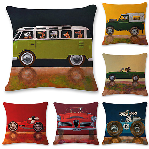 6 pcs Cotton / Linen Pillow Cover, Animal Graphic Prints Vintage Cartoon Throw Pillow
6 pcs Cotton / Linen Pillow Cover, Animal Graphic Prints Vintage Cartoon Throw Pillow