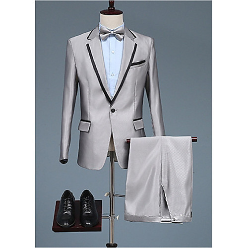 White / Gray / Champagne Solid Colored Standard Fit Cotton Suit - Notch Single Breasted One-button
White / Gray / Champagne Solid Colored Standard Fit Cotton Suit - Notch Single Breasted One-button