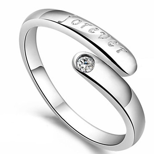 

Women's Open Ring Letter Stylish Simple Ring Jewelry Silver For Daily