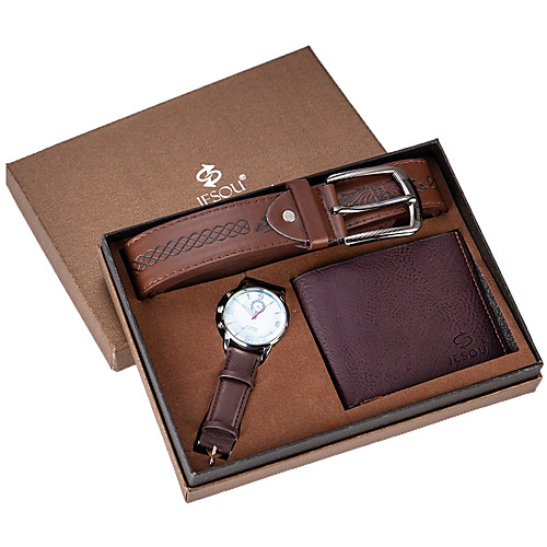 Men's Sport Watch Quartz Gift Set Leather Brown 30 m Chronograph Casual Watch Large Dial Analog Outdoor Minimalist - Brown Two Years Battery Life
Men's Sport Watch Quartz Gift Set Leather Brown 30 m Chronograph Casual Watch Large Dial Analog Outdoor Minimalist - Brown Two Years Battery Life