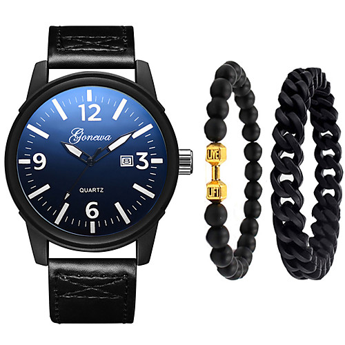 Men's Dress Watch Quartz Gift Set Leather Black / Brown / Chocolate No Calendar / date / day Chronograph Cute Analog New Arrival Fashion - Black Coffee Brown One Year Battery Life / Large Dial
Men's Dress Watch Quartz Gift Set Leather Black / Brown / Chocolate No Calendar / date / day Chronograph Cute Analog New Arrival Fashion - Black Coffee Brown One Year Battery Life / Large Dial