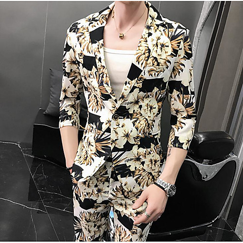 Navy Blue / Khaki / Royal Blue Patterned Tailored Fit Polyester Suit - Notch Single Breasted One-button
Navy Blue / Khaki / Royal Blue Patterned Tailored Fit Polyester Suit - Notch Single Breasted One-button